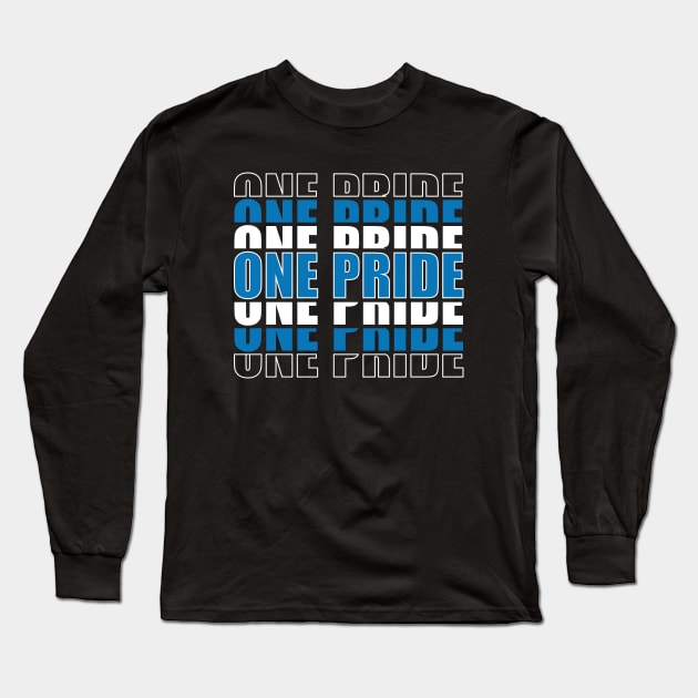 Detroit Lions One Pride Long Sleeve T-Shirt by vectrus